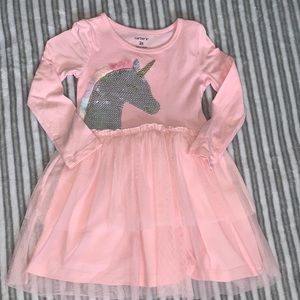 Carter’s Toddler Unicorn Tutu Pink Dress Size 2T
